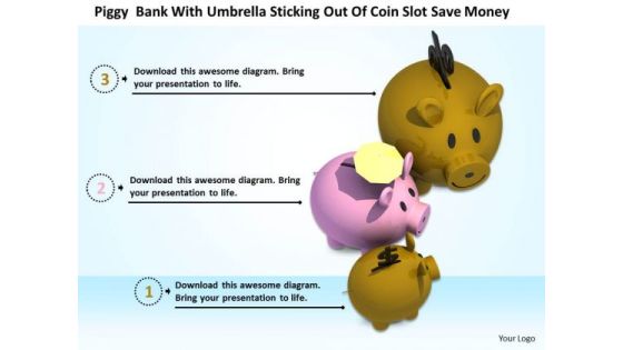 Stock Photo Piggy Bank With Currency Symbols And Umbrella PowerPoint Slide Stock Photo Piggy Bank With Currency Symbols And Umbrella PowerPoint Slide