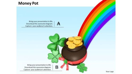 Stock Photo Pot And Rainbow PowerPoint Slide Stock Photo Pot And Rainbow PowerPoint Slide