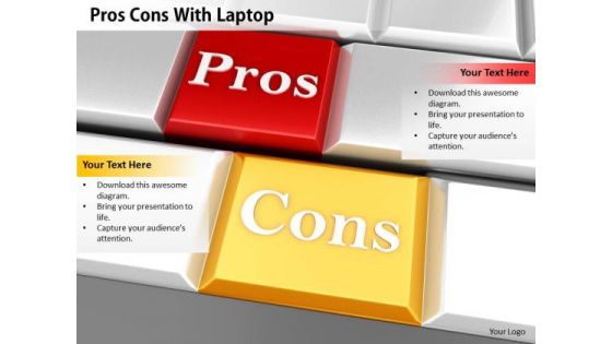 Stock Photo Pros Cons Text On Computer Keys PowerPoint Slide Stock Photo Pros Cons Text On Computer Keys PowerPoint Slide