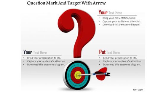 Stock Photo Questionmark With Target And Arrow PowerPoint Slide Stock Photo Questionmark With Target And Arrow PowerPoint Slide