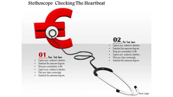 Stock Photo Red Euro Symbol With Stethoscope PowerPoint Slide Stock Photo Red Euro Symbol With Stethoscope PowerPoint Slide