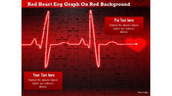 Stock Photo Red Heart Ecg Graph On Red Background Image Graphics For PowerPoint Slide Stock Photo Red Heart Ecg Graph On Red Background Image Graphics For PowerPoint Slide