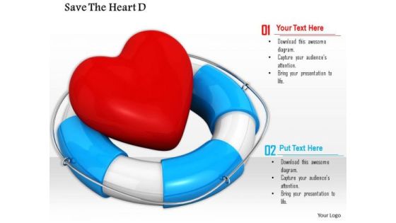Stock Photo Red Heart Symbol In Lifesaving Belt PowerPoint Slide Stock Photo Red Heart Symbol In Lifesaving Belt PowerPoint Slide