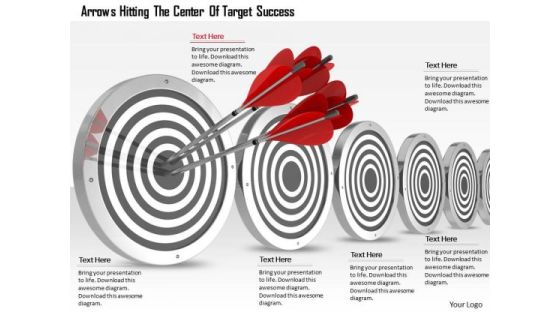 Stock Photo Red Target Dart For Target Achievement PowerPoint Slide