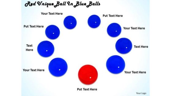 Stock Photo Red Unique Ball In Blue Balls Ppt Template Stock Photo Red Unique Ball In Blue Balls Ppt Template