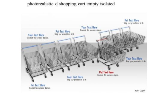 Stock Photo Row Of Shopping Cart With One Standing Ahead PowerPoint Slide Stock Photo Row Of Shopping Cart With One Standing Ahead PowerPoint Slide