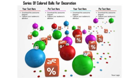 Stock Photo Series Of Colored Balls For Decoration PowerPoint Slide