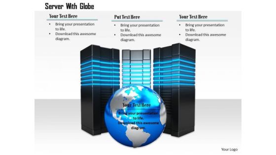 Stock Photo Servers Around Globe For Network PowerPoint Slide Stock Photo Servers Around Globe For Network PowerPoint Slide