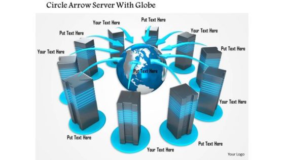 Stock Photo Servers Connected With Globe For Networking PowerPoint Slide Stock Photo Servers Connected With Globe For Networking PowerPoint Slide