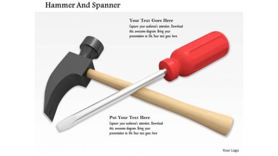 Stock Photo Service Tools Screwdriver And Hammer PowerPoint Slide Stock Photo Service Tools Screwdriver And Hammer PowerPoint Slide