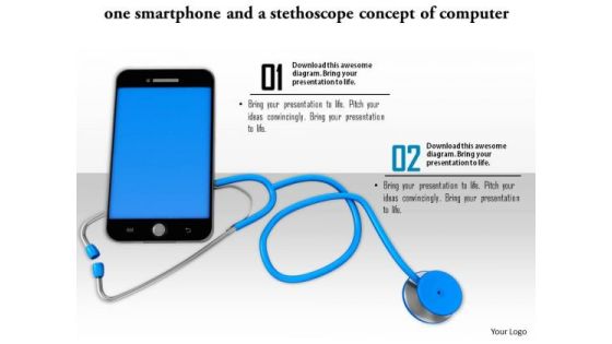 Stock Photo Smartphone With Stethoscope For Medical Technologies PowerPoint Slide Stock Photo Smartphone With Stethoscope For Medical Technologies PowerPoint Slide