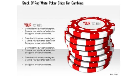 Stock Photo Stack Of Red White Poker Chips For Gambling PowerPoint Slide Stock Photo Stack Of Red White Poker Chips For Gambling PowerPoint Slide