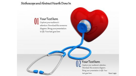 Stock Photo Stethoscope On Red Heart Icon PowerPoint Slide Stock Photo Stethoscope On Red Heart Icon PowerPoint Slide