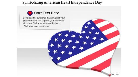 Stock Photo Symbolizing American Heart Independence Day PowerPoint Side Stock Photo Symbolizing American Heart Independence Day PowerPoint Side