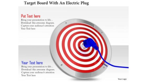 Stock Photo Target Board With An Electric Plug PowerPoint Slide Stock Photo Target Board With An Electric Plug PowerPoint Slide