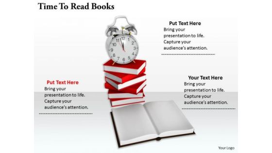 Stock Photo Time To Read Books PowerPoint Template Stock Photo Time To Read Books PowerPoint Template