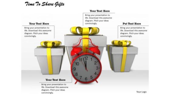Stock Photo Time To Share Gifts Ppt Template Stock Photo Time To Share Gifts Ppt Template