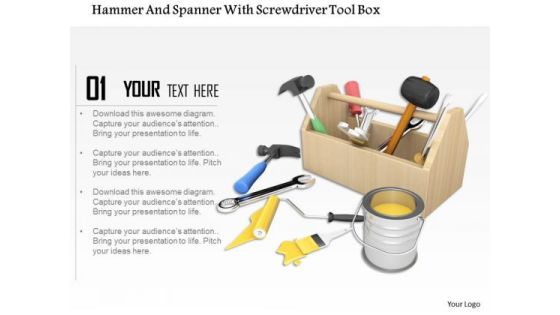 Stock Photo Tool Box With Paint Bucket PowerPoint Slide Stock Photo Tool Box With Paint Bucket PowerPoint Slide