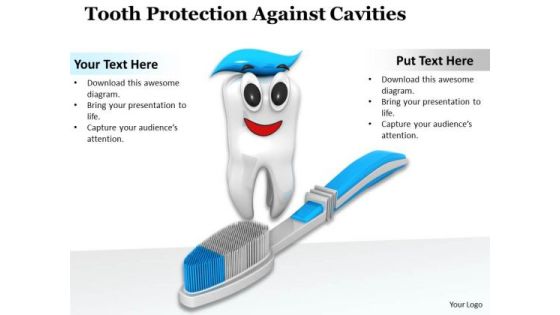 Stock Photo Tooth Protection Against Cavities PowerPoint Template Stock Photo Tooth Protection Against Cavities PowerPoint Template