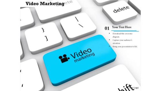 Stock Photo Video Marketing Text And Icon On Key PowerPoint Slide Stock Photo Video Marketing Text And Icon On Key PowerPoint Slide