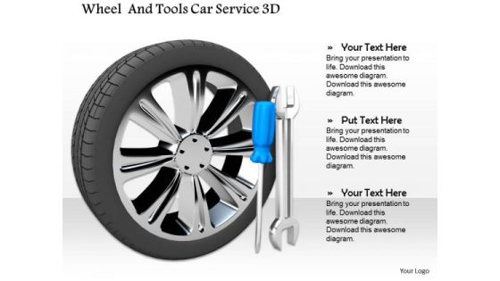 Stock Photo Wheels With Service Tools PowerPoint Slide Stock Photo Wheels With Service Tools PowerPoint Slide