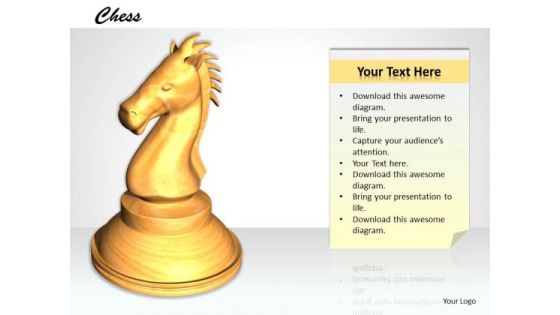 Stock Photo White Chess Horse For Game PowerPoint Slide Stock Photo White Chess Horse For Game PowerPoint Slide