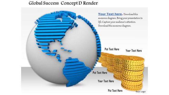 Stock Photo White Colored Globe Textured Map Gold Coins PowerPoint Slide Stock Photo White Colored Globe Textured Map Gold Coins PowerPoint Slide