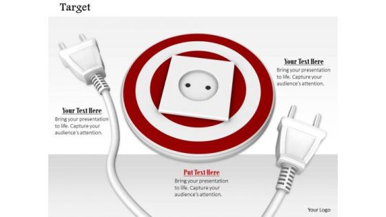Stock Photo White Plugs Around Target Socket Pwerpoint Slide Stock Photo White Plugs Around Target Socket Pwerpoint Slide