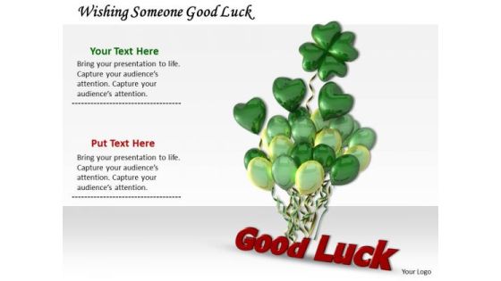 Stock Photo Wishing Someone Good Luck PowerPoint Template Stock Photo Wishing Someone Good Luck PowerPoint Template