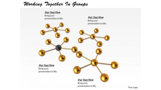 Stock Photo Working Together In Groups PowerPoint Template Stock Photo Working Together In Groups PowerPoint Template