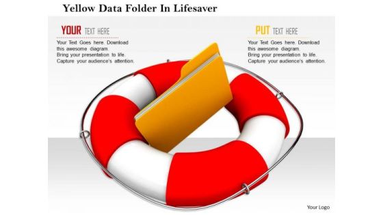 Stock Photo Yellow Data Folder In Lifesaver PowerPoint Slide PowerPoint Slide Stock Photo Yellow Data Folder In Lifesaver PowerPoint Slide PowerPoint Slide
