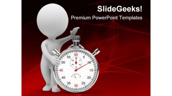 Stop Watch Metaphor PowerPoint Backgrounds And Templates 1210