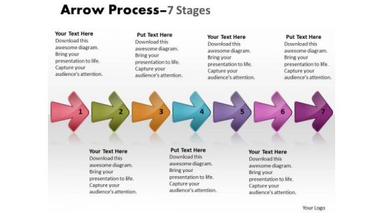 Strategic Management Arrow Process 7 Stages Business Diagram