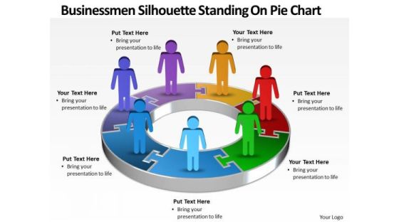 Strategic Management Busines Men Silhouettes Standing On Pie Chart Business Diagram Strategic Management Busines Men Silhouettes Standing On Pie Chart Business Diagram