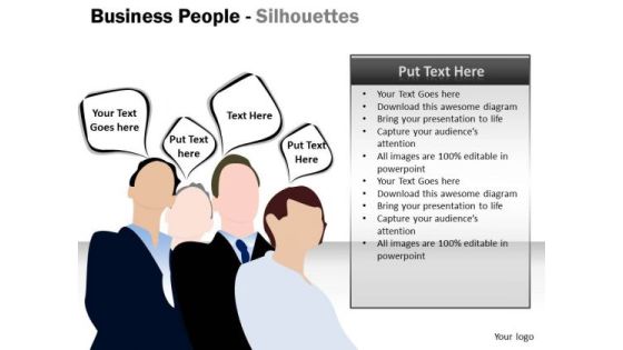 Strategic Management Business People Silhouettes Marketing Diagram Strategic Management Business People Silhouettes Marketing Diagram