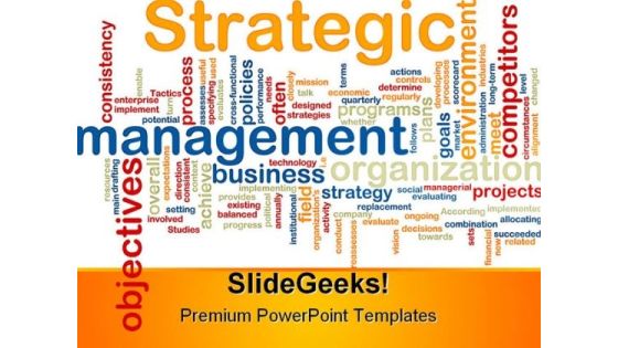 Strategic Management Business PowerPoint Background And Template 1210
