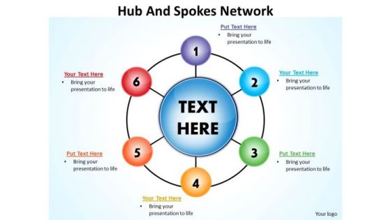 Strategic Management Hub And Spokes Network Business Diagram