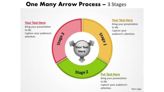 Strategic Management One Many Arrow Process 3 Stages Consulting Diagram Strategic Management One Many Arrow Process 3 Stages Consulting Diagram