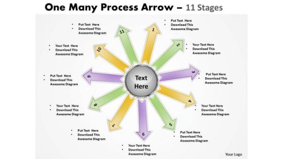 Strategic Management One Many Process Arrow 11 Stages Consulting Diagram Strategic Management One Many Process Arrow 11 Stages Consulting Diagram