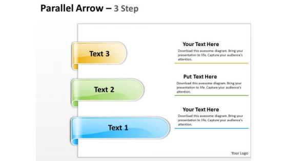 Strategic Management Parallel Arrow 3 Step Business Framework Model Strategic Management Parallel Arrow 3 Step Business Framework Model