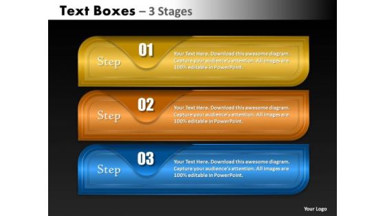 Strategic Management Textboxes 3 Stages Marketing Diagram Strategic Management Textboxes 3 Stages Marketing Diagram