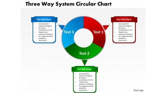 Strategic Management Three Way System Circular Chart Sales Diagram Strategic Management Three Way System Circular Chart Sales Diagram