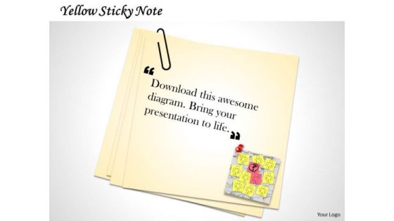 Strategic Management Yellow Sticky Note With Quotes Marketing Diagram