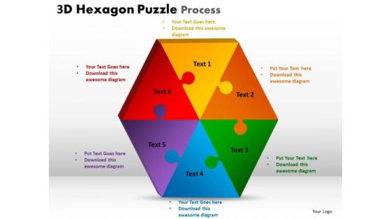Strategy Diagram 3d Hexagon Puzzle Process Mba Models And Frameworks