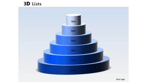 Strategy Diagram 3d List Circular Diagram With 6 Stages Consulting Diagram