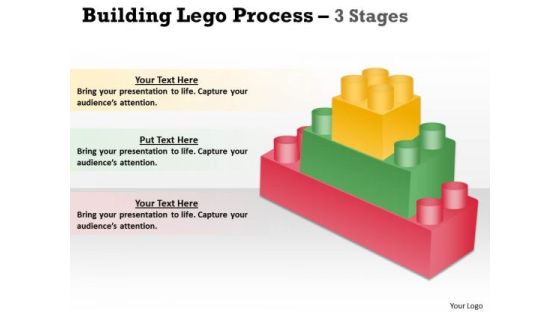 Strategy Diagram Building Lego Process 3 Stages Business Framework Model