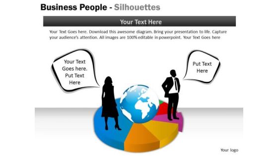 Strategy Diagram Business People Silhouettes Mba Models And Frameworks
