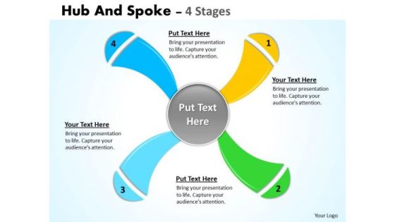 Strategy Diagram Hub And Spoke 4 Stages Consulting Diagram