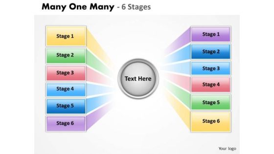 Strategy Diagram Many One Many 6 Stages Business Diagram Strategy Diagram Many One Many 6 Stages Business Diagram