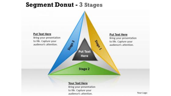 Strategy Diagram Segment Donut 3 Stages Business Cycle Diagram